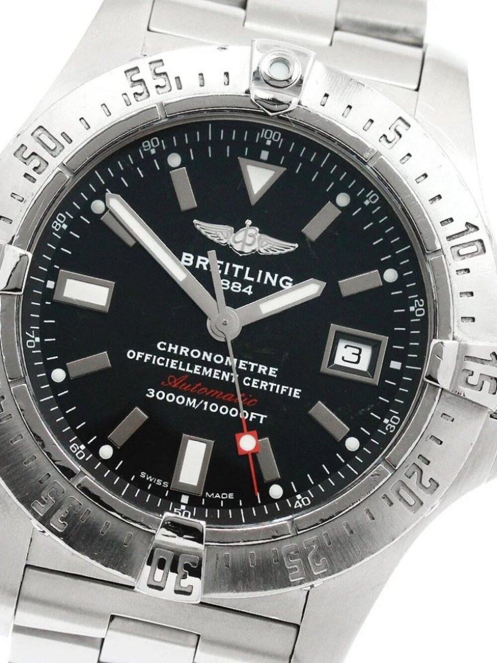 BREITLING Avenger Seawolf A17330 Date Black Dial Automatic Men's Watch_950962
